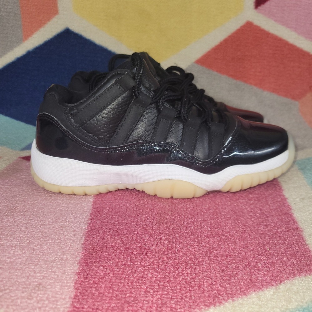 Air Jordan 11  Retro 72-10 Low Black White Gym Red Toddler Shoes Sz4Y‎